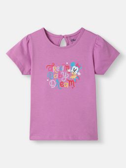 Nautinati - Girls Minnie Mouse Printed Cotton T-shirt