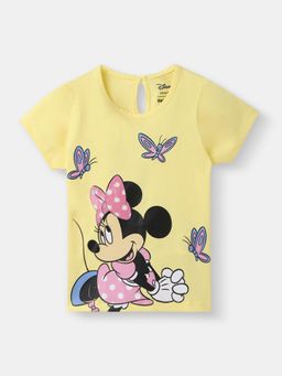 Nautinati - Girls Minnie Mouse Printed Cotton T-shirt
