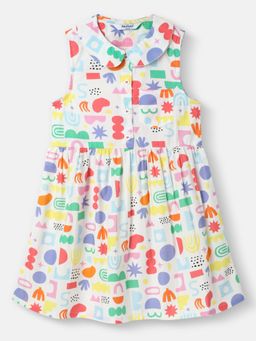 Nautinati - Girls Multicolour All-over Print Dress
