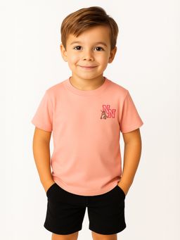Nautinati - Peach Solid T-shirt