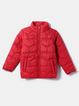 Nautinati - Red Heart Puffer Jacket for Girls
