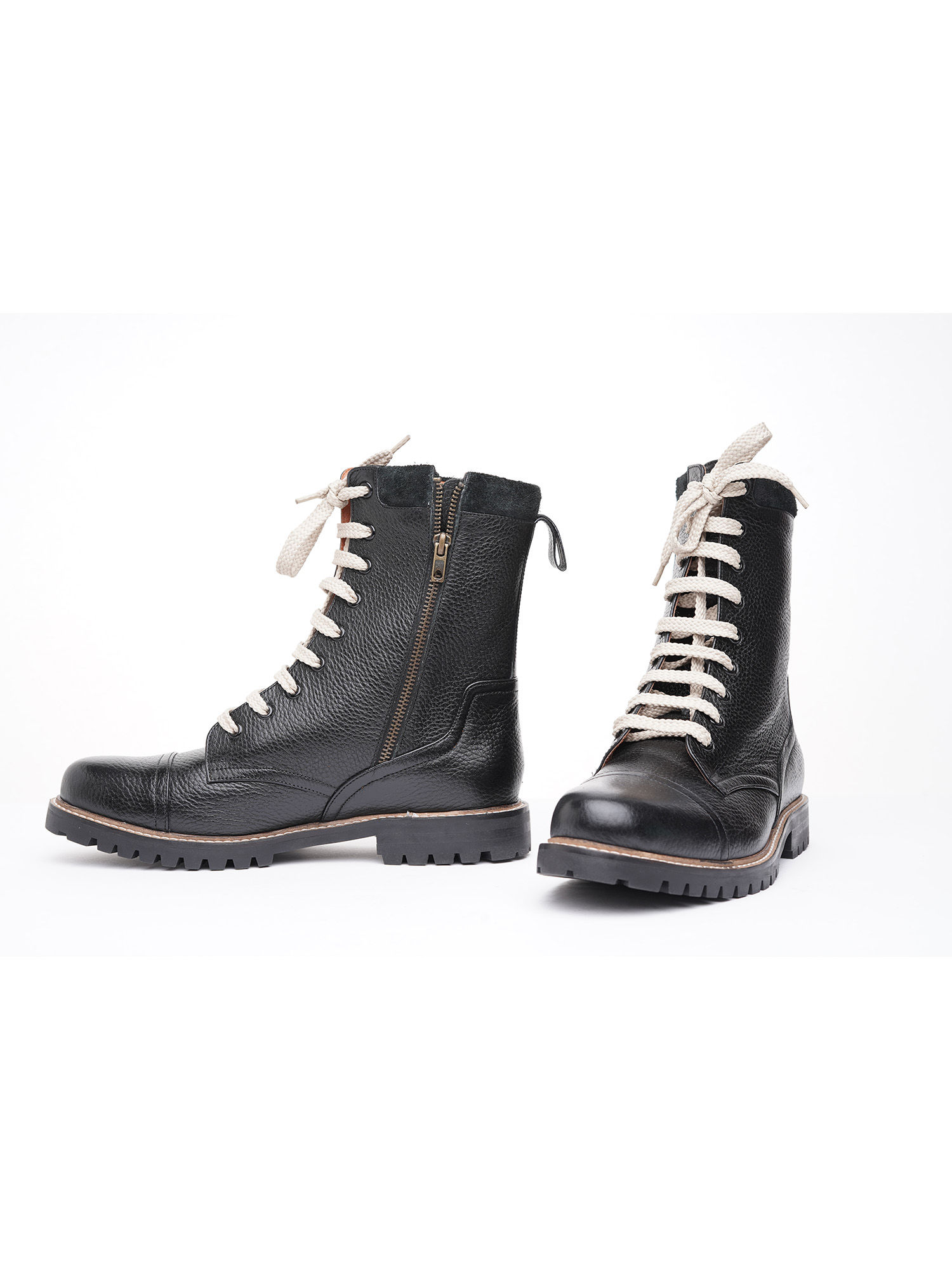 Buy Kavith Sainaani Black Mid Boots (UK 