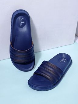 Carlton London - Solid Navy Sliders
