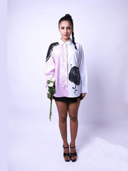 Richaa Goenka - Pink Cotton Printed Comfort Fit Shirt