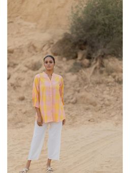 Silai Studio - Multi Coloured Pastel Sunrise Checkered Shirt
