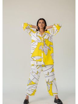 Silai Studio - Leaf song Multi Coloured Crepe Shirt