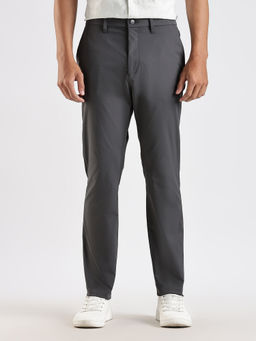 Calvin Klein - Grey Slim Fit Solid Mid Rise Trouser