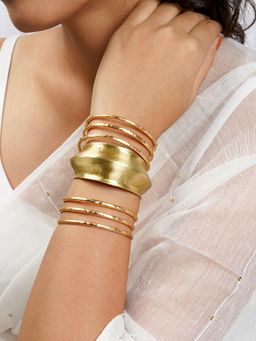 Teejh - Kanjani Stacked Bracelet (Set Of 3)