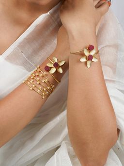 Teejh - Pramila Stacked Bracelet (Set Of 3)