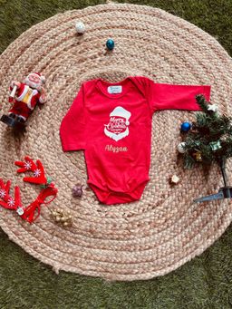 The Little Tales - Red Typography Romper