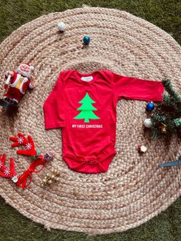 The Little Tales - Red Typography Romper