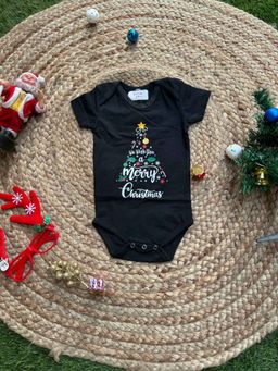 The Little Tales - Black Typography Romper