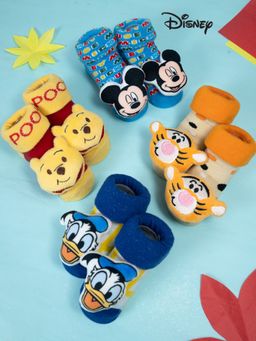 Yellow Bee - Multi-Color Character Booties