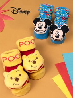 Yellow Bee - Multi-Color Character Booties