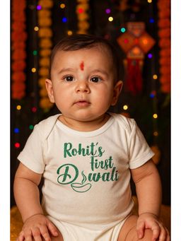 The Little Tales - White Typography Romper