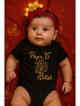 The Little Tales - Black Typography Romper