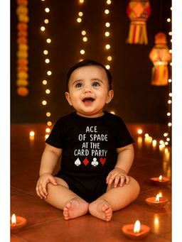 The Little Tales - Black Typography Romper