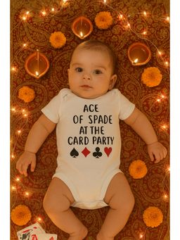 The Little Tales - White Typography Romper