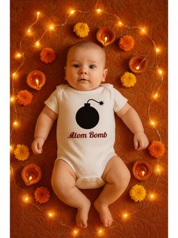 The Little Tales - White Typography Romper