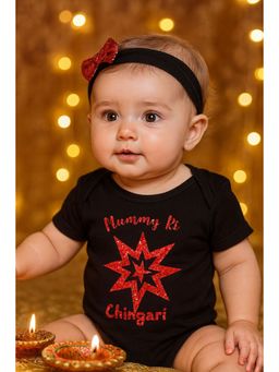 The Little Tales - Black Typography Romper