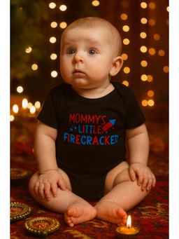 The Little Tales - Black Typography Romper