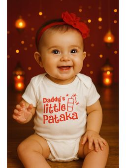 The Little Tales - White Typography Romper