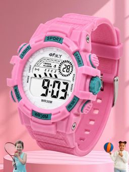 Spiky - Girls Pink Solid/Plain Multifunction Digital Watch