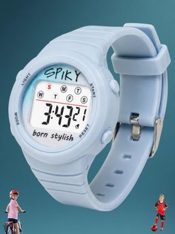 Spiky - Boys Blue Solid/Plain Multifunction Digital Watch