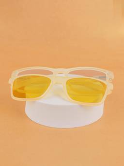 DukieKooky - Unisex Yellow Solid/Plain Uv Coating Sunglass