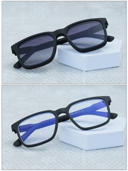DukieKooky - Unisex Black Solid/Plain Uv Coating Sunglass