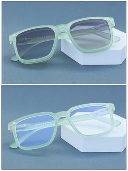 DukieKooky - Unisex Green Solid/Plain Uv Coating Sunglass