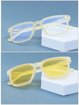 DukieKooky - Unisex Yellow Solid/Plain Uv Coating Sunglass