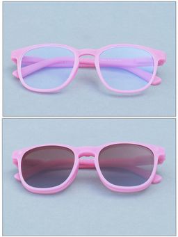 DukieKooky - Unisex Pink Solid/Plain Uv Coating Sunglass