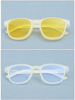 DukieKooky - Unisex Yellow Solid/Plain Uv Coating Sunglass