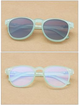 DukieKooky - Unisex Green Solid/Plain Uv Coating Sunglass