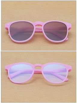 DukieKooky - Unisex Pink Solid/Plain Uv Coating Sunglass