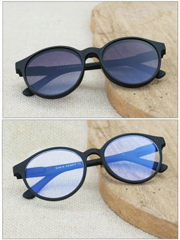 DukieKooky - Unisex Black Solid/Plain Uv Coating Sunglass