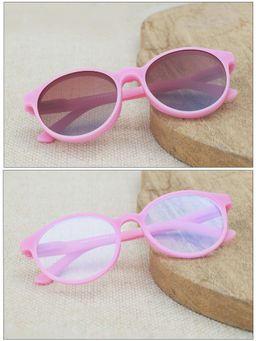 DukieKooky - Unisex Pink Solid/Plain Uv Coating Sunglass