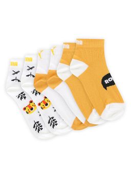 Puma - Unisex Multi-Color Solid/Plain 3 Pair of Socks