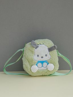 DukieKooky - Girls Green Embroidered Sling Bag