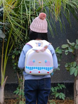 DukieKooky - Girls Cream Printed Backpack
