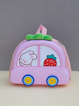 DukieKooky - Unisex Pink Printed Backpack