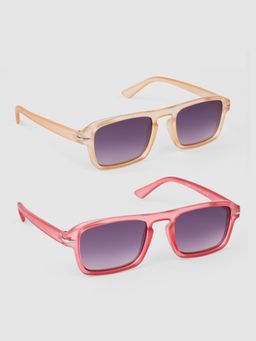 DukieKooky - Unisex Grey Solid/Plain Uv Coating Sunglass