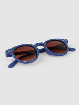 DukieKooky - Unisex Brown Printed Uv Coating Sunglass
