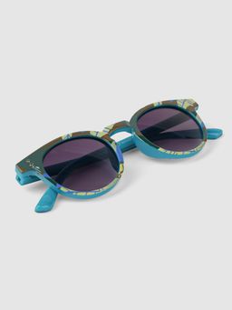 DukieKooky - Unisex Grey Printed Uv Coating Sunglass