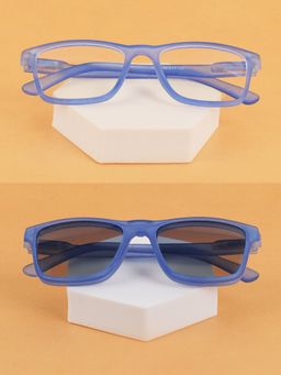 DukieKooky - Unisex Blue Solid/Plain Uv Coating Sunglass