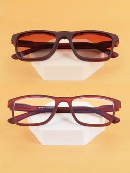 DukieKooky - Unisex Brown Solid/Plain Uv Coating Sunglass
