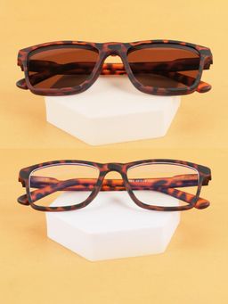 DukieKooky - Unisex Brown Solid/Plain Uv Coating Sunglass