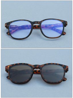 DukieKooky - Unisex Brown Solid/Plain Uv Coating Sunglass