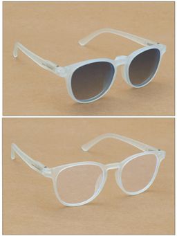 DukieKooky - Unisex Blue Solid/Plain Uv Coating Sunglass